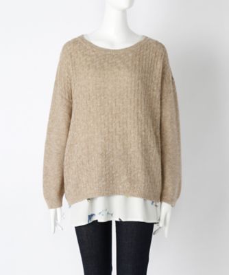 【SALE（伊勢丹）】＜サブストリート マイスタンダード/SAB STREET MY STANDARD＞ 大きいサイズ <Bleu tango>アンサンブル(33-58-0333)(クローバー) ワイン(73) 【三越・伊勢丹/公式】