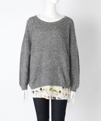 【SALE（伊勢丹）】＜サブストリート マイスタンダード/SAB STREET MY STANDARD＞ 大きいサイズ <Bleu tango>アンサンブル(33-58-0333)(クローバー) アオ(43) 【三越・伊勢丹/公式】