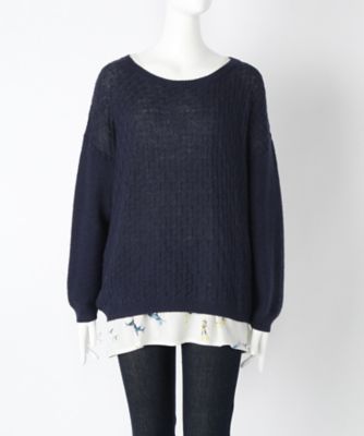 【SALE（伊勢丹）】＜サブストリート マイスタンダード/SAB STREET MY STANDARD＞ 大きいサイズ <Bleu tango>アンサンブル(33-58-0333)(クローバー) ネイビー(40) 【三越・伊勢丹/公式】