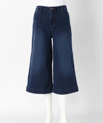＜サブストリート マイスタンダード/SAB STREET MY STANDARD＞ 大きいサイズ <NYDJ>デニムガウチョパンツ(33-12-9467)(クローバー) サックス(43) 【三越・伊勢丹/公式】