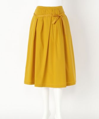 【SALE（伊勢丹）】＜サブストリート マイスタンダード/SAB STREET MY STANDARD＞ 大きいサイズ リボンスカート(33-14-9471)(クローバー) キイロ(50) 【三越・伊勢丹/公式】