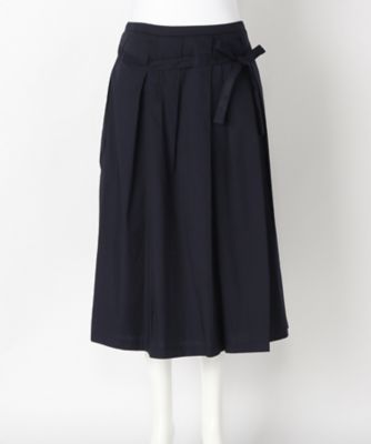 【SALE（伊勢丹）】＜サブストリート マイスタンダード/SAB STREET MY STANDARD＞ 大きいサイズ シルキーブロードスカート (33-14-9472)(クローバープラス) ネイビー(40) 【三越・伊勢丹/公式】