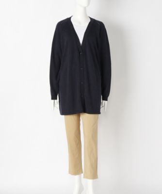 【SALE（伊勢丹）】＜サブストリート マイスタンダード/SAB STREET MY STANDARD＞ 大きいサイズ <Bleu tango>柄付ロングカーディガン(33-50-0314)(クローバープラス) ネイビー(40) 【三越・伊勢丹/公式】