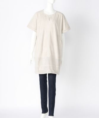 【SALE（伊勢丹）】＜サブストリート マイスタンダード/SAB STREET MY STANDARD＞ 大きいサイズ フェイクスエードチュニックワンピース(33-30-7815)(クローバー) グレージュ(10) 【三越・伊勢丹/公式】