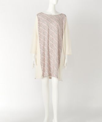 【SALE（伊勢丹）】＜サブストリート マイスタンダード/SAB STREET MY STANDARD＞ 大きいサイズ ナナメ花柄カットワンピース(33-36-7844)(クローバー) シロ(03) 【三越・伊勢丹/公式】