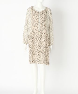 【SALE（伊勢丹）】＜サブストリート マイスタンダード/SAB STREET MY STANDARD＞ 大きいサイズ ドットxフラワーワンピース(33-30-7851)(クローバー) シロ(03) 【三越・伊勢丹/公式】