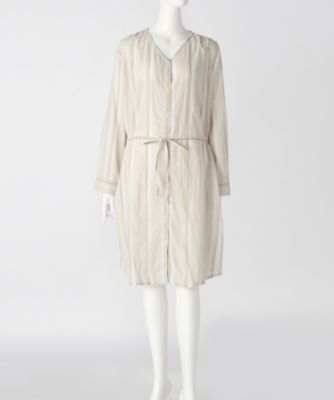 【SALE（伊勢丹）】＜サブストリート マイスタンダード/SAB STREET MY STANDARD＞ 大きいサイズ シャーリングストライプシャツワンピース(33-30-7805)(クローバー) ベージュ(23) 【三越・伊勢丹/公式】