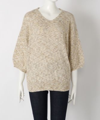 【SALE（伊勢丹）】＜サブストリート マイスタンダード/SAB STREET MY STANDARD＞ 大きいサイズ ミックスニット(33-54-0303)(クローバー) ベージュ(01) 【三越・伊勢丹/公式】