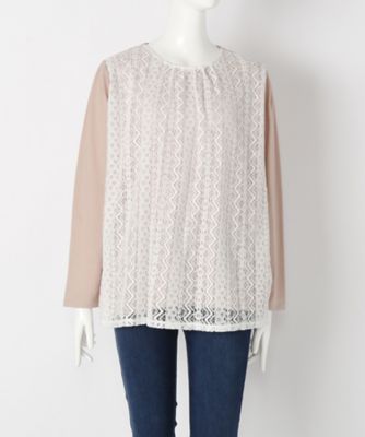 【SALE（伊勢丹）】＜サブストリート マイスタンダード/SAB STREET MY STANDARD＞ 大きいサイズ チュールカット アンド ソーン(33-61-0490)(クローバー) ピンク(32) 【三越・伊勢丹/公式】