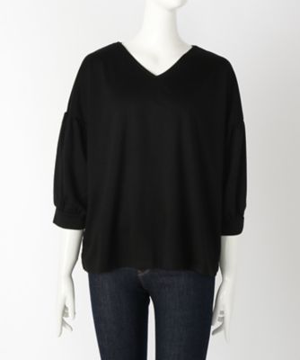 【SALE（伊勢丹）】＜サブストリート マイスタンダード/SAB STREET MY STANDARD＞ 大きいサイズ Vネックカット アンド ソーン(33-61-0492)(クローバー) クロ(00) 【三越・伊勢丹/公式】
