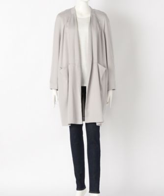 【SALE（伊勢丹）】＜サブストリート マイスタンダード/SAB STREET MY STANDARD＞ 大きいサイズ <CHARLI>テンセル着流しコート(33-71-8877)(クローバー) グレー(10) 【三越・伊勢丹/公式】