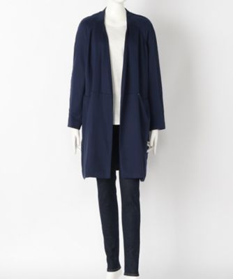 【SALE（伊勢丹）】＜サブストリート マイスタンダード/SAB STREET MY STANDARD＞ 大きいサイズ <CHARLI>テンセル着流しコート(33-71-8877)(クローバー) ネイビー(40) 【三越・伊勢丹/公式】
