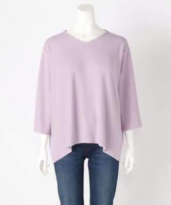 【SALE（伊勢丹）】＜サブストリート マイスタンダード/SAB STREET MY STANDARD＞ 大きいサイズ サカリバVネックプルオーバー(33-61-0507)(クローバープラス) ラベンダー(82) 【三越・伊勢丹/公式】