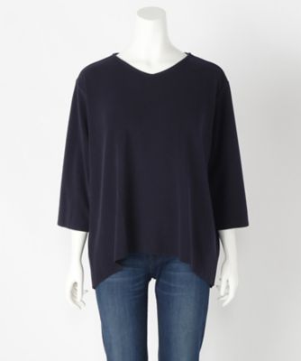 【SALE（伊勢丹）】＜サブストリート マイスタンダード/SAB STREET MY STANDARD＞ 大きいサイズ サカリバVネックプルオーバー(33-61-0507)(クローバープラス) ネイビー(40) 【三越・伊勢丹/公式】