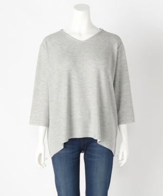 【SALE（伊勢丹）】＜サブストリート マイスタンダード/SAB STREET MY STANDARD＞ 大きいサイズ サカリバVネックプルオーバー(33-61-0507)(クローバープラス) グレー(10) 【三越・伊勢丹/公式】