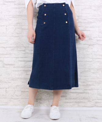 【SALE（伊勢丹）】＜サブストリート マイスタンダード/SAB STREET MY STANDARD＞ 大きいサイズ ストレッチデニムタイトスカート(33-14-9520)(クローバー) インディゴ(40) 【三越・伊勢丹/公式】