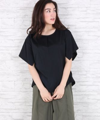 【SALE（伊勢丹）】＜サブストリート マイスタンダード/SAB STREET MY STANDARD＞ 大きいサイズ シルケットサイドタックプルオーバー(33-64-0501)(クローバー) ブラック(00) 【三越・伊勢丹/公式】