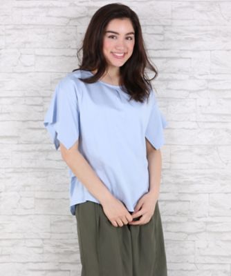 【SALE（伊勢丹）】＜サブストリート マイスタンダード/SAB STREET MY STANDARD＞ 大きいサイズ シルケットサイドタックプルオーバー(33-64-0501)(クローバー) サックス(41) 【三越・伊勢丹/公式】