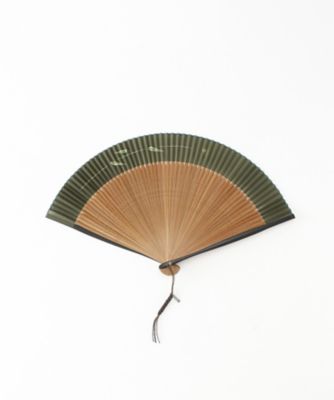 ＜保赤軒＞ 扇子/多幸扇(R)60間手描:ホタル(027460) 緑 【三越・伊勢丹/公式】