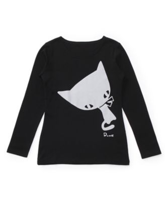 <ALENKA my favorite RUNE>長袖Tシャツ RUNE CAT al05511911 ブラック 【三越・伊勢丹/公式】