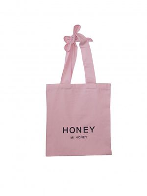 ＜HONEY MI HONEY ＞ Canvas bag ribbon(15S-TA-74) ピンク 【三越・伊勢丹/公式】
