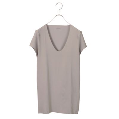 ＜シーク/SEEK＞ 年間素材/Uネックシャツ/ビズポロ用/汗ジミ防止/袖短め(EE2715) グレー 【三越・伊勢丹/公式】