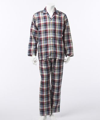 【SALE（三越）】＜コンフォートインデックス/COMFORT INDEX＞ 【S】長袖リネンテーラ-パジャマ(0128452200) 37・チェック 【三越・伊勢丹/公式】