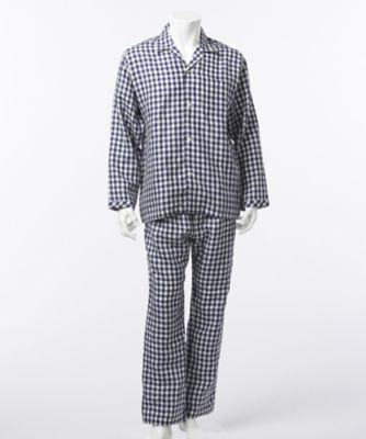 【SALE（三越）】＜コンフォートインデックス/COMFORT INDEX＞ 【S】長袖リネンテーラ-パジャマ(0128452200) 38・ギンガム 【三越・伊勢丹/公式】