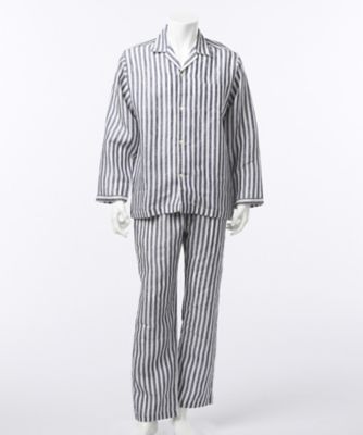 【SALE（三越）】＜コンフォートインデックス/COMFORT INDEX＞ 【S】長袖リネンテーラ-パジャマ(0128452200) 39・ストライプ 【三越・伊勢丹/公式】