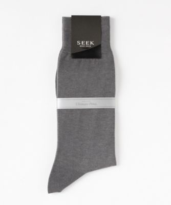 ＜シーク/SEEK＞ 年間素材/レギュラーソックス(SXD001) 725・モクチャコール 【三越・伊勢丹/公式】