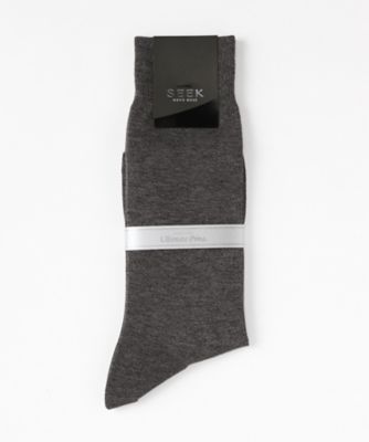 ＜シーク/SEEK＞ 年間素材/レギュラーソックス(SXD001) 562・モクブラック 【三越・伊勢丹/公式】