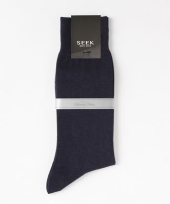 ＜シーク/SEEK＞ 年間素材/レギュラーソックス(SXD001) 433・モクネイビー 【三越・伊勢丹/公式】