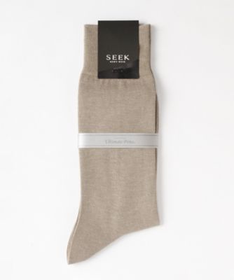 ＜シーク/SEEK＞ 年間素材/レギュラーソックス(SXD001) 318・モクベージュ 【三越・伊勢丹/公式】