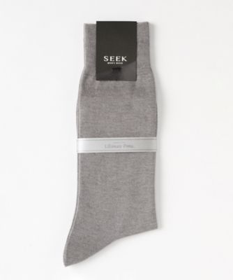 ＜シーク/SEEK＞ 年間素材/レギュラーソックス(SXD001) 12G・モクダークグレー 【三越・伊勢丹/公式】