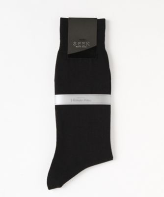 ＜シーク/SEEK＞ 年間素材/レギュラーソックス(SXD001) 026・ブラック 【三越・伊勢丹/公式】