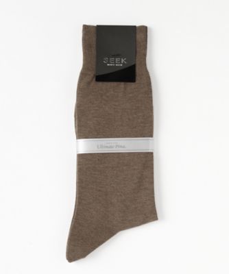 ＜シーク/SEEK＞ 年間素材/レギュラーソックス(SXD001) 543・モクブラウン 【三越・伊勢丹/公式】
