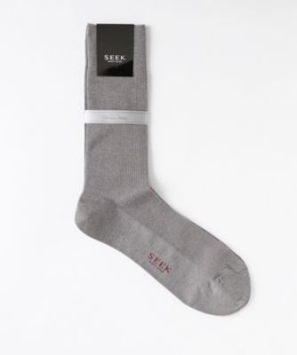 ＜シーク/SEEK＞ 年間素材/レギュラーソックス(SXD002) 12G・モクダークグレー 【三越・伊勢丹/公式】