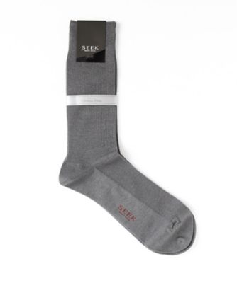 ＜シーク/SEEK＞ 年間素材/レギュラーソックス(SXD002) 725・モクチャコール 【三越・伊勢丹/公式】