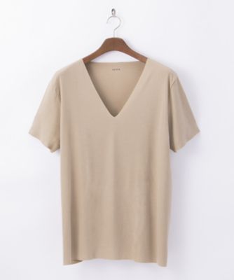 ＜シーク/SEEK＞ 【紳士大きいサイズ】年間素材/VネックTシャツ(EE3314) 44・ベージュ 【三越・伊勢丹/公式】