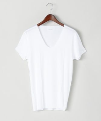 ＜シーク/SEEK＞ ▼UネックTシャツ(EE3715) 03・ホワイト 【三越・伊勢丹/公式】
