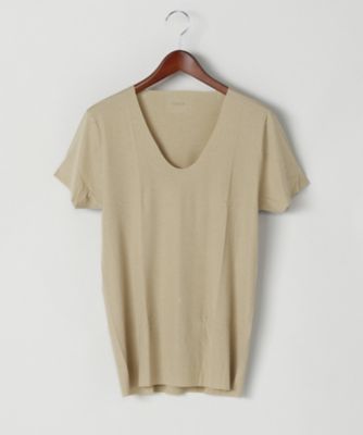 ＜シーク/SEEK＞ ▼UネックTシャツ(EE3715) 44・スキンベージュ 【三越・伊勢丹/公式】