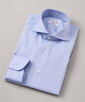 ＜フェアファクス/FAIRFAX＞ カッタウェイカラー/オックスフォード生地/長袖ドレスシャツ(N3000) サックス 【三越・伊勢丹/公式】