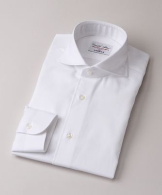 ＜フェアファクス/FAIRFAX＞ カッタウェイカラー/ツイル生地/長袖ドレスシャツ(N3002CW) ピンク 【三越・伊勢丹/公式】