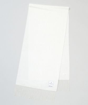 ＜フェアファクス/FAIRFAX＞ 薄手/幅広 カシミヤドレスマフラー(FK1609) ホワイト 【三越・伊勢丹/公式】