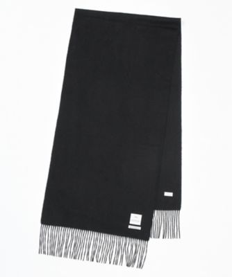 ＜フェアファクス/FAIRFAX＞ 薄手/幅広 カシミヤドレスマフラー(FK1609) ブラック 【三越・伊勢丹/公式】