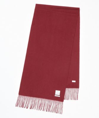 ＜フェアファクス/FAIRFAX＞ 薄手/幅広 カシミヤドレスマフラー(FK1609) レッド 【三越・伊勢丹/公式】