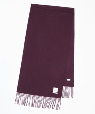 ＜フェアファクス/FAIRFAX＞ 薄手/幅広 カシミヤドレスマフラー(FK1609) ワイン 【三越・伊勢丹/公式】