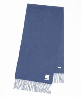 ＜フェアファクス/FAIRFAX＞ 薄手/幅広 カシミヤドレスマフラー(FK1609) ブルー 【三越・伊勢丹/公式】