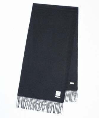 ＜フェアファクス/FAIRFAX＞ 薄手/幅広 カシミヤドレスマフラー(FK1609) ネイビー 【三越・伊勢丹/公式】