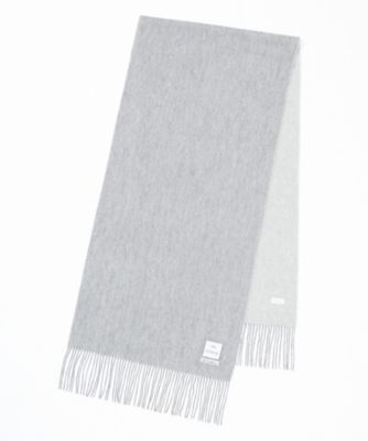 ＜フェアファクス/FAIRFAX＞ 薄手/幅広 カシミヤリバーシブルマフラー(FK1610) ライトグレー 【三越・伊勢丹/公式】